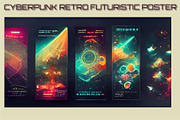 Cyberpunk retro futuristic poster, a Print Template by ZinetroN (Thumbnail 8 of 10)