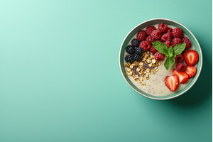 Smoothie Bowl Topped with Fresh