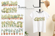 Cacti watercolor collection, an Object Illustration by Skliarova (Thumbnail 3 of 10)