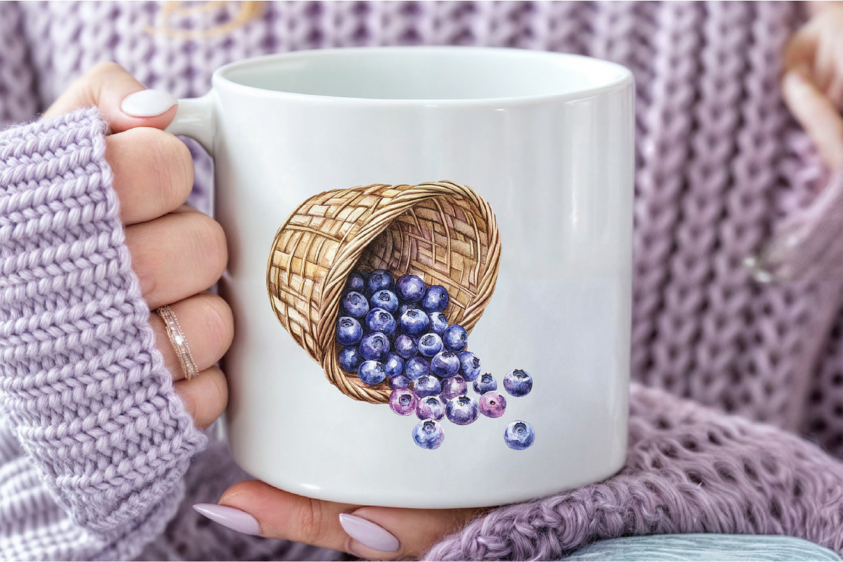 Watercolor Blueberries Clipart, an Illustration by Libby Wishes (Photo 9 of 11)