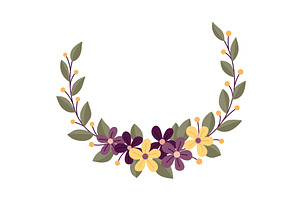 Round flower frame, vintage wreath, an Object Illustration by the8monkey