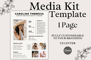 1 Page Elegant Rate Card Media Kit