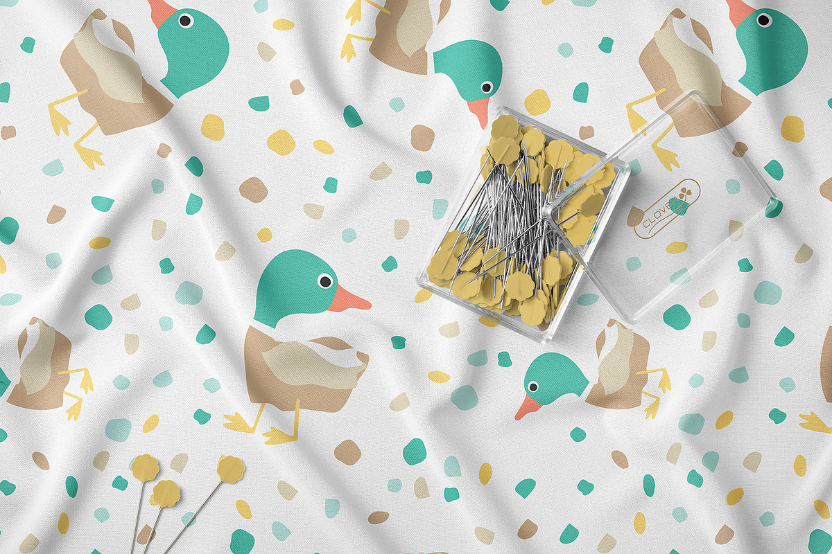 Cute Duck Terrazzo Pattern, a Pattern Graphic by StudioGlouna (Photo 4 of 6)