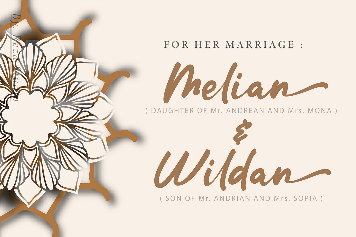 ulya Rahmatun, a Script Font by Reza Studio (Photo 5 of 10)