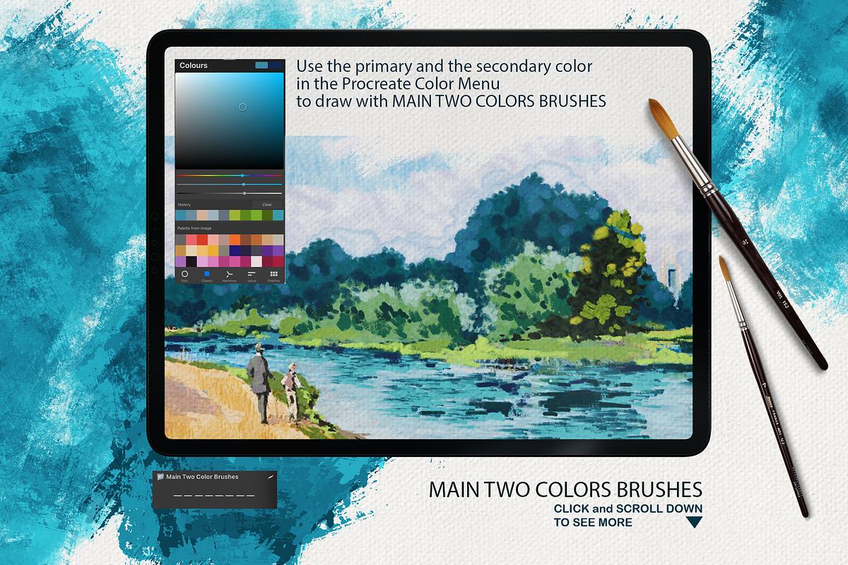 OIL LANDSCAPE PROCREATE BRUSHES KIT, a Brush Add-On by AlexandraArt (Photo 4 of 10)