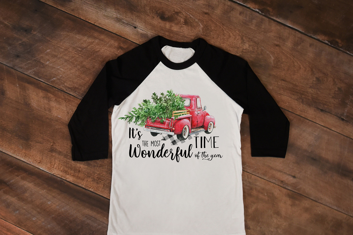 Christmas truck. Sublimation, an Illustration by EphrazyGraphics (Photo 2 of 3)