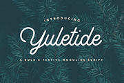 Yuletide Monoline Script, a Script Font by Freshly Made Type (Thumbnail 1 of 9)