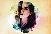 Watercolor Photoshop PSD Template preview 5