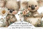 Mothers Day Funny Koala Clipart, an Illustration by Designking (Thumbnail 1 of 5)