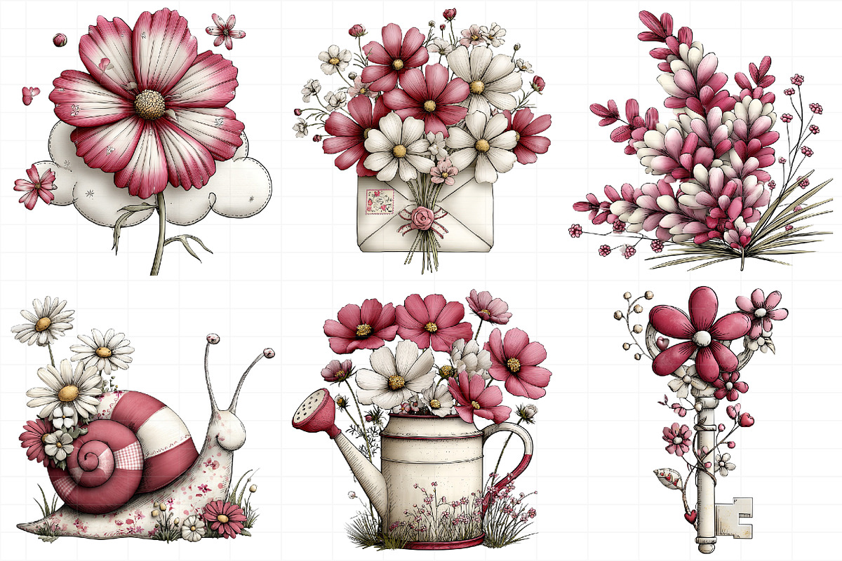 Watercolor Spring Clipart Png Bundle, an Illustration by Daily.Designs (Photo 6 of 8)