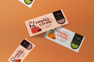 Modern Thanksgiving Ticket