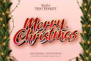 Christmas Gold Editable Text Effect