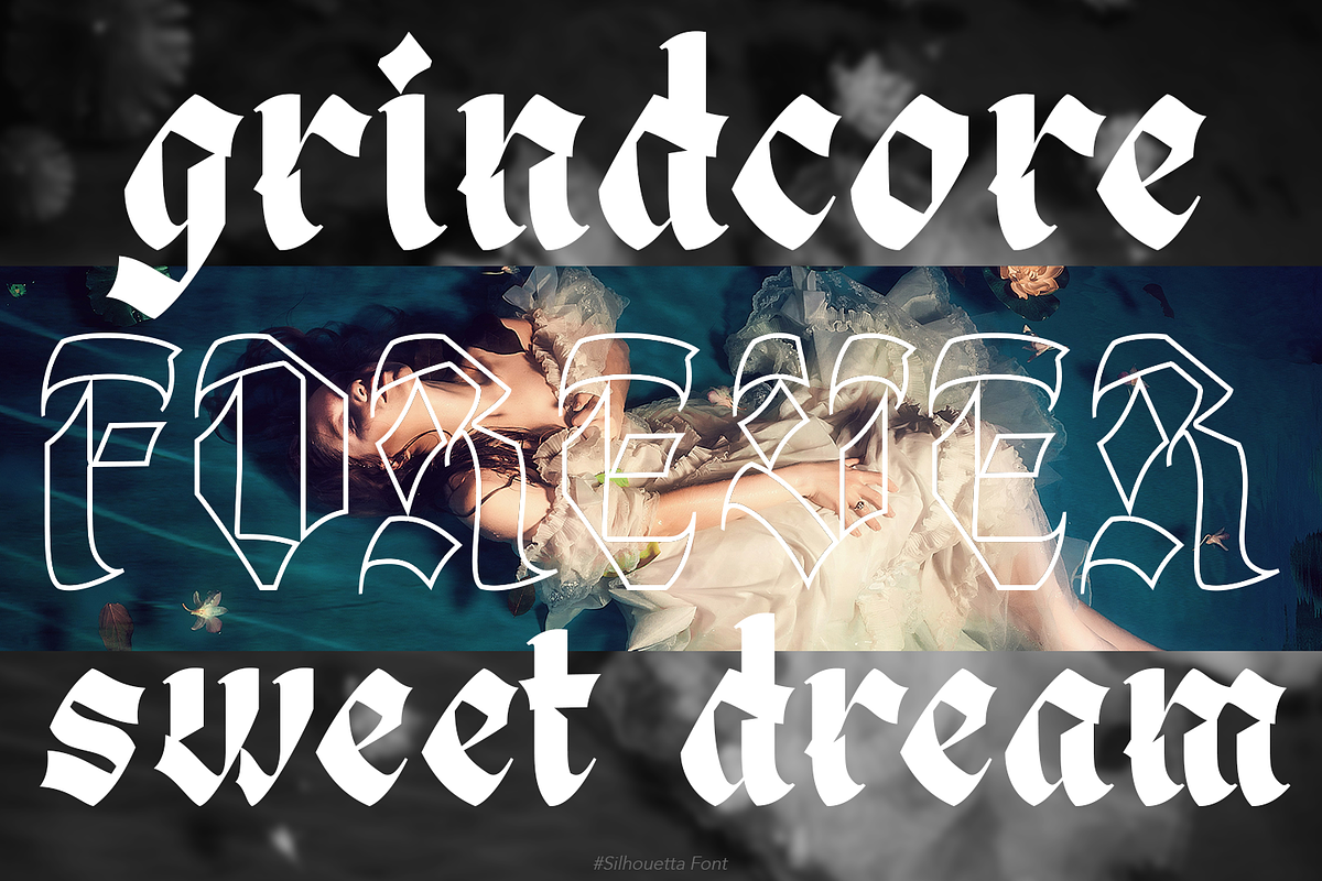 Silhouetta Blackletter, a Blackletter Font by TypeClassHeroes (Photo 12 of 15)