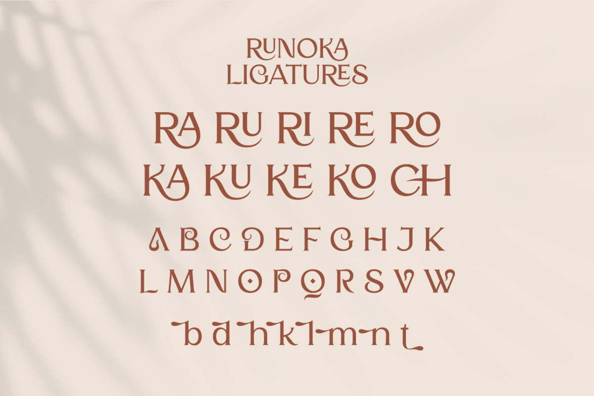 Runoka | Vintage Serif Font, a Serif Font by Pentagonistudio (Photo 8 of 10)