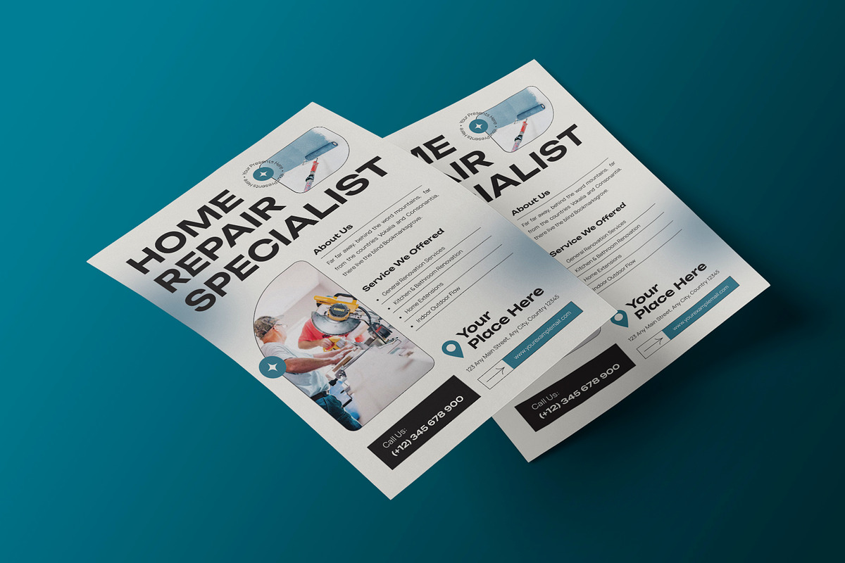 Modern Renovation Service Flyer, a Flyer Template by Neermana (Photo 3 of 4)