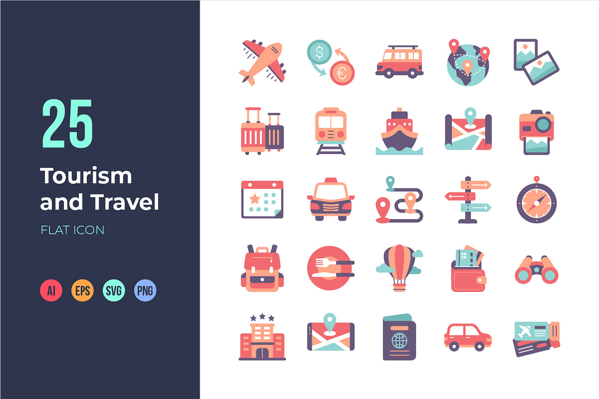 Tourism and Travel Icons Pack, a Solid Icon by Distrologo (Photo 2 of 2)