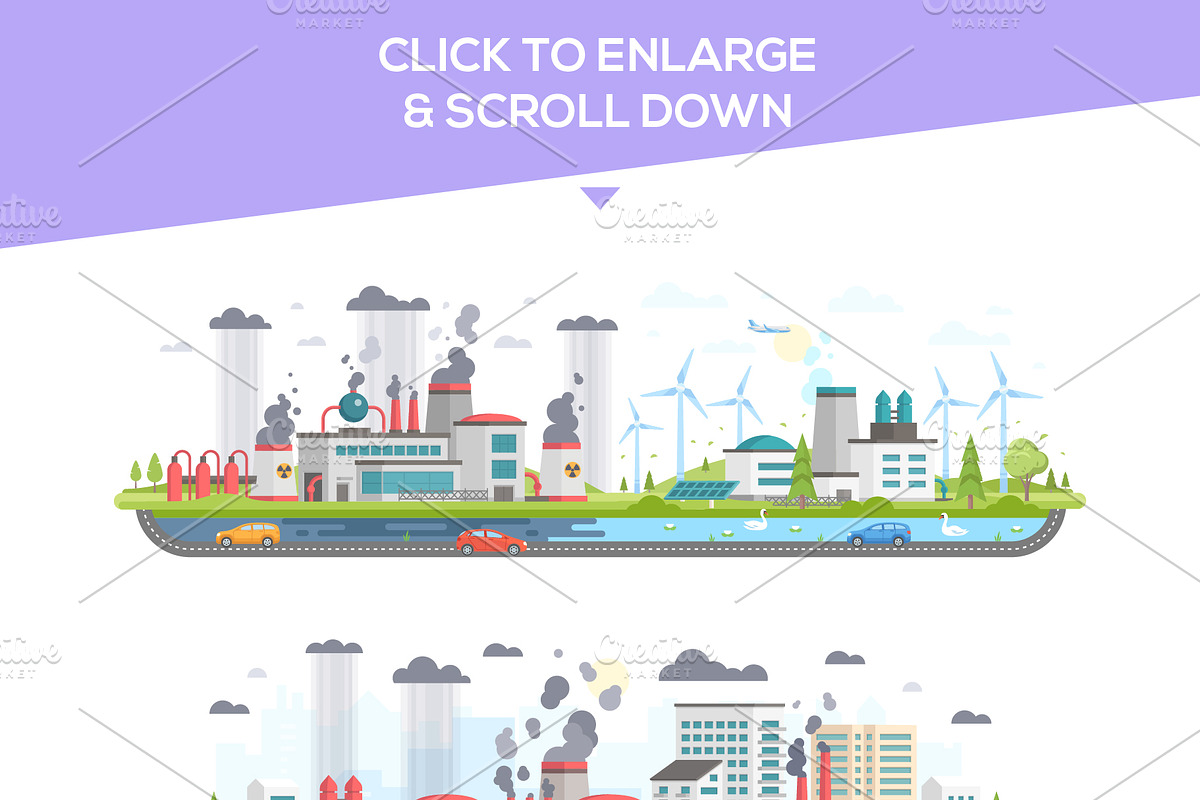 Eco city - flat design style set, an Illustration by Boyko Pictures (Photo 13 of 13)