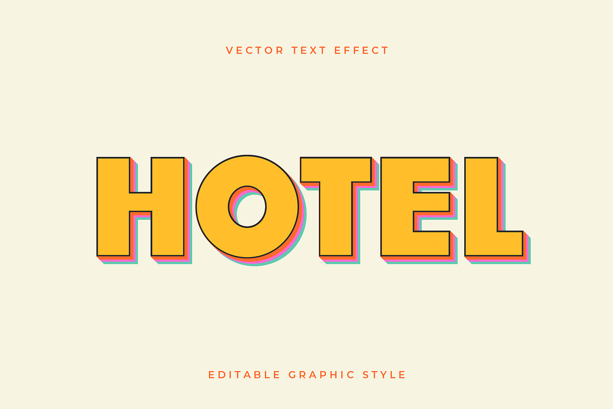 Retro Block Shadow Text Effect