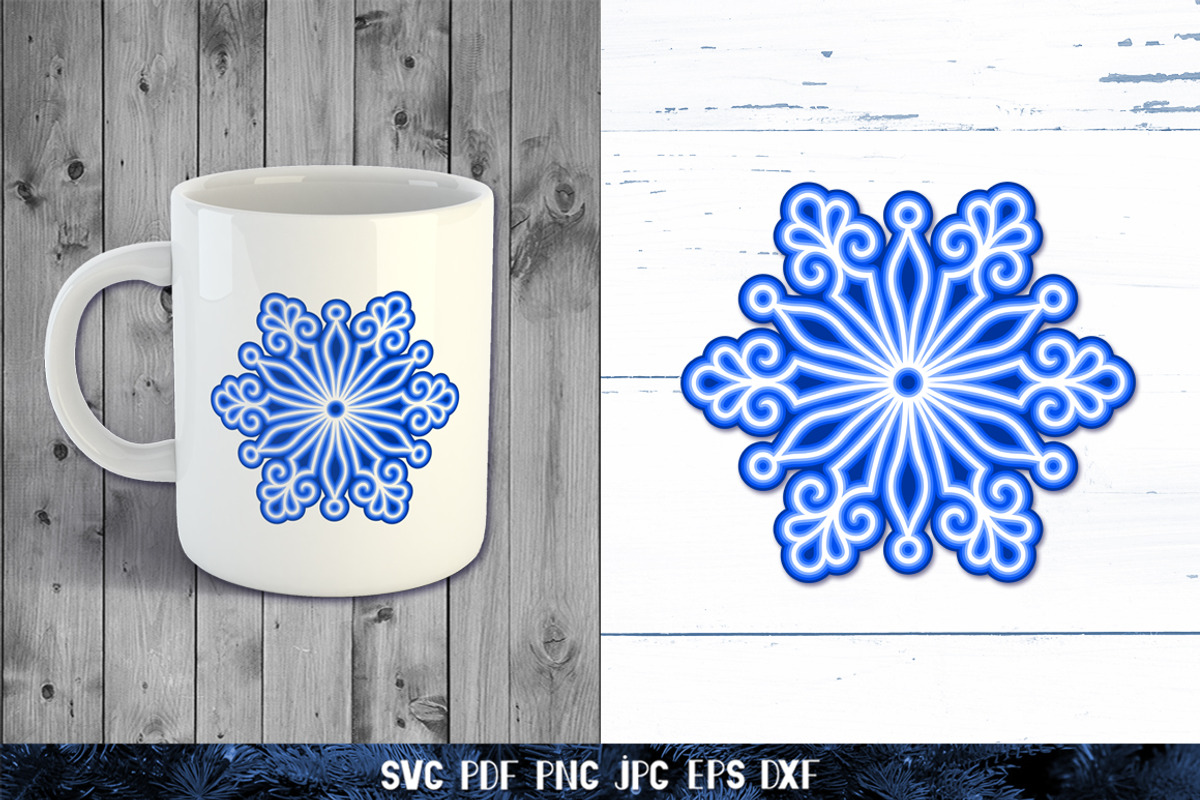 3D Snowflake Paper Cut Collection, a Graphic by Digital_Craftyfox (Photo 18 of 19)