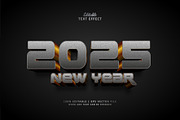 Text Effect 2025 New Year, a Layer Style Add-On by Navy Graphic (Thumbnail 1 of 2)
