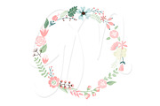 Wedding Floral clipart, Wreath heart, an Illustration by GraphicMarket (Thumbnail 4 of 5)