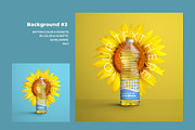 Mockup Plastic Sunflower Oil Bottles, a Packaging Mockup by Grow Design Craft Studio (Thumbnail 3 of 11)
