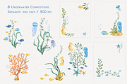 Floating Fish Watercolor Set, a Decorative Illustration by Aurella Art (Thumbnail 6 of 12)
