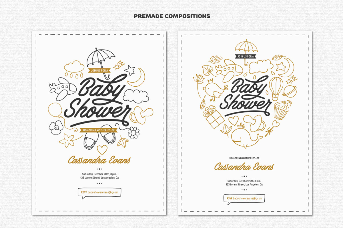 Baby Shower Collection, a Decorative Illustration by Chelovector (Photo 4 of 5)