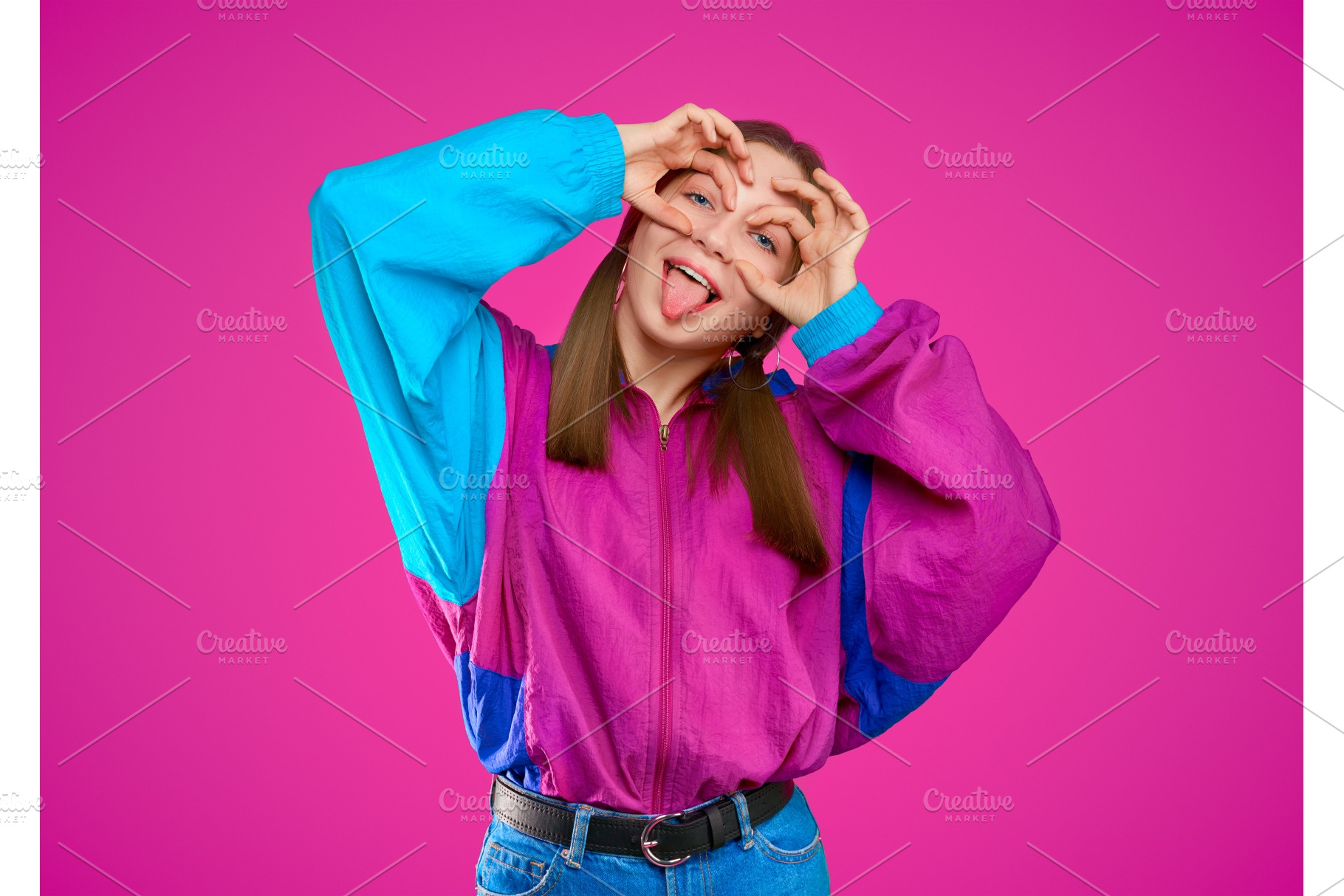 Fashion Teenager Girl in vintage 80s, a Photo by LoopAll