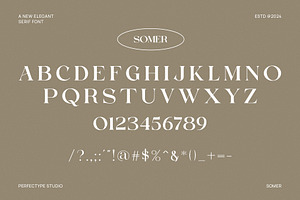 Somer Elegant Serif Font Typeface