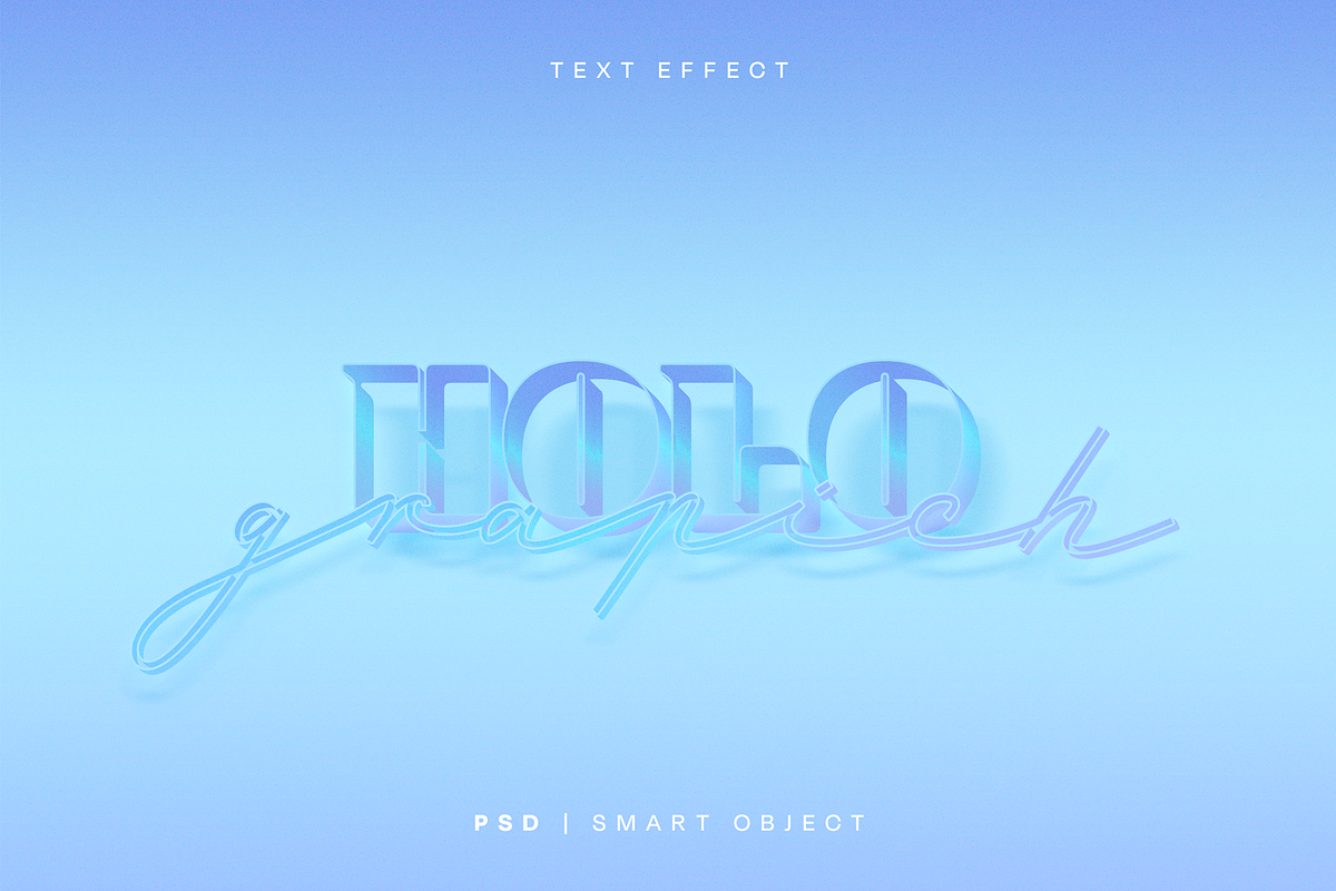 Holographic Texture Text Effect, a Layer Style Add-On by Xtrahive (Photo 2 of 2)