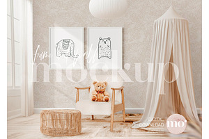 Nursery Wallpaper Mockup Bundle