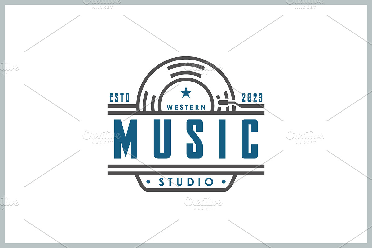 Vinyl Music Record Studio Logo, a Branding & Logo Template by Atlantis X Nurman Arbai (Photo 2 of 2)