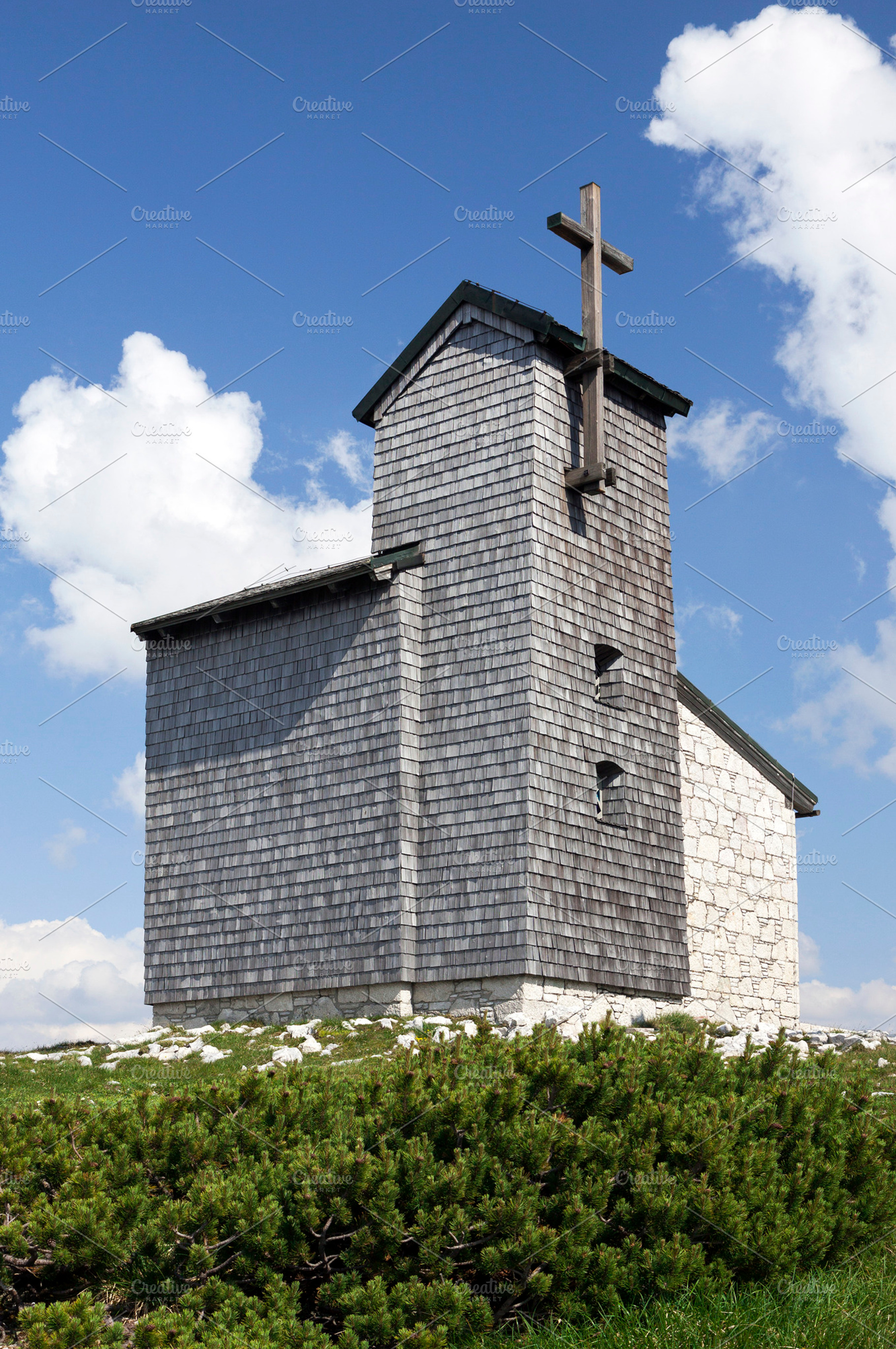 Wooden chapel in Alps, an Architecture Photo by BOOCYS