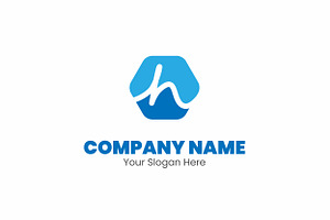 Wavy Blue Letter H Logo Design, a Branding & Logo Template by Ankara Digital Studio
