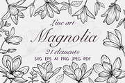 Magnolia SVG, an Object Graphic by mArtstore (Thumbnail 1 of 6)
