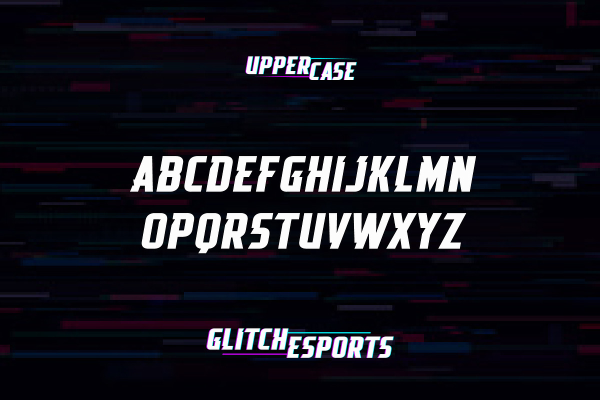 GLITCH ESPORTS DISPLAY FONT, a Font by Alphabet Agency (Photo 2 of 6)