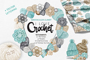 Crochet Knitting Watercolor logo, an Object Graphic by svetlanaARTdreams (Thumbnail 1 of 10)