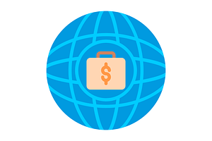 Global Flat Icon, a Duotone Icon by Pexelpy