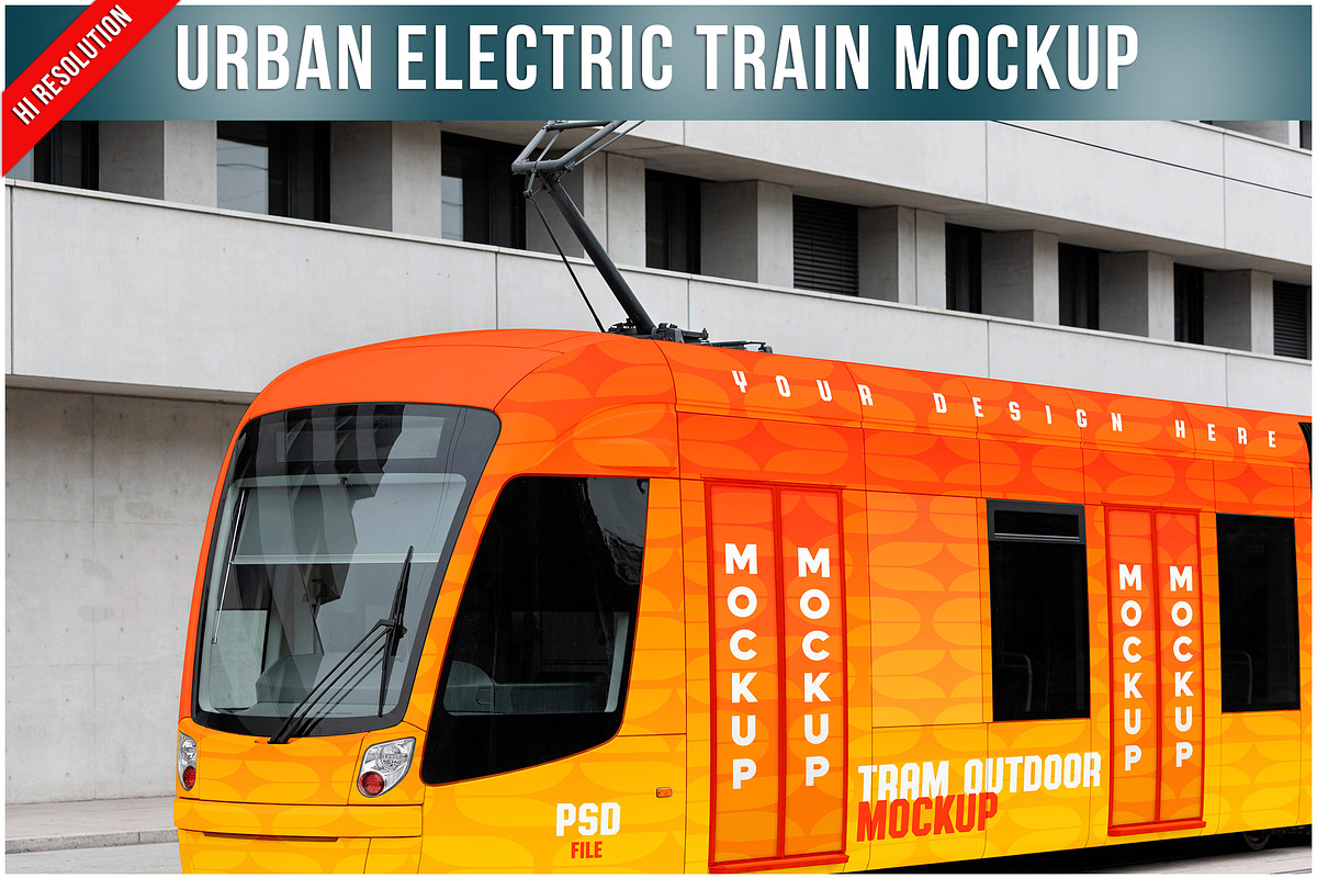 Urban Electric Train Advertising PSD, a Product Mockup by Bruno's Shop (Photo 1 of 3)