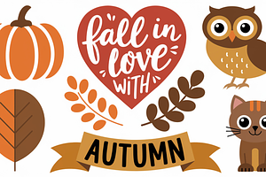 Autumn Digital Planner Stickers Bund