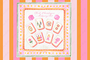 Champagne Watercolor Mahjong Tiles, an Education Illustration by LABFcreations (Thumbnail 1 of 8)