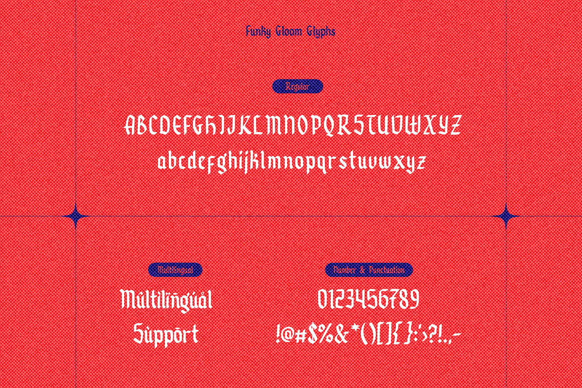 Funky Gloom - Fancy Blackletter, a Blackletter Font by Invasi Studio (Photo 9 of 11)