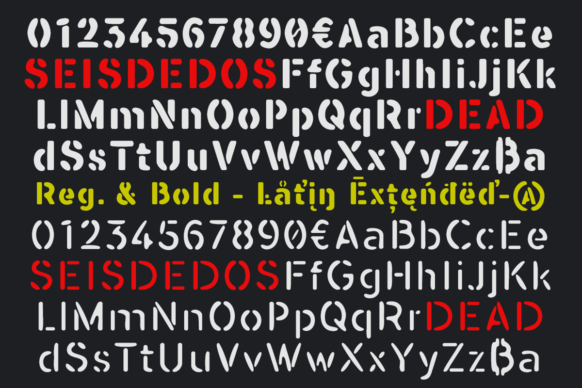 Seisdedos Dead Stencil -2 Fonts- preview 6