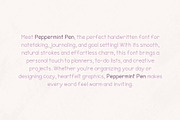 Peppermint Pen - Handwritten Font, a Handwritten Font by HipFonts (Thumbnail 4 of 6)