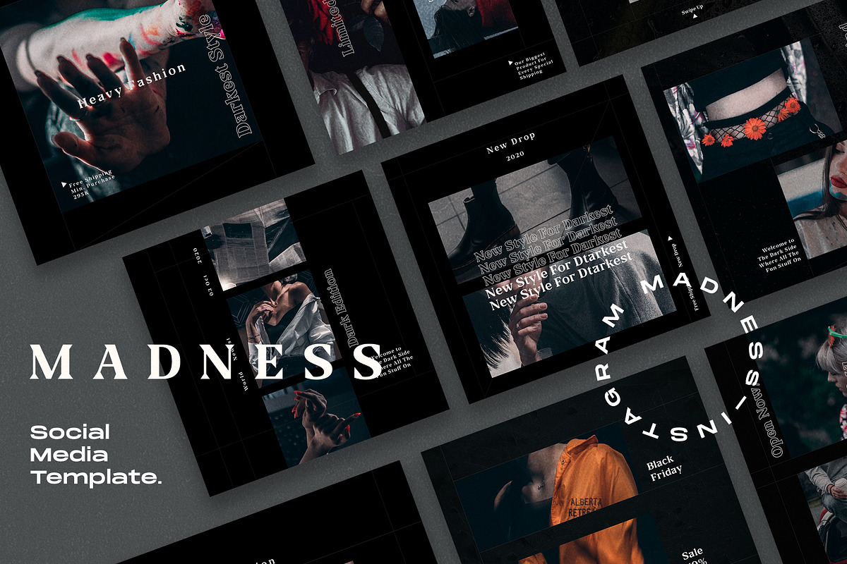 MADNESS - Instagram Template+Storis, a Social Media Template by Dirtytemp Studio (Photo 1 of 5)