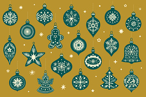 Retro Christmas Ornaments