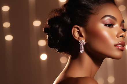 Sparkling Elegance. Adorned African Beauty., a Beauty & Fashion Photo by Iconogenic