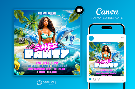 Summer Party Flyer Animated Template