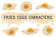 Fried eggs characters, a Food Illustration by Torontotokio (Thumbnail 1 of 4)